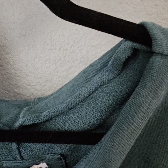 Pilcro Donna Tunic Sweatshirt Pullover Green Size M Boat Neck 100% Cotton - Picture 4 of 8